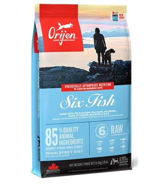 Orijen Six Fish Protein-Rich Adult Dog Dry Food Orijen Six Fish Protein-Rich Adult Dog Dry Food