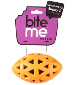 ebi Bite Me 'Crack Me Up' Rugby Sensory Dog Toy