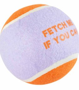 Ebi Coockoo Fetch Me XL Tennis Ball - Dog Catch & Fetch Toy - Purple/12.7cm