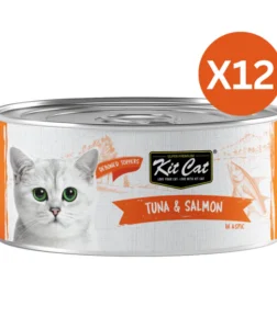 Kit Cat Grain Free Tuna & Salmon Topper Wet Cat Food 80G - Pack of 12