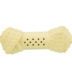 Trixie Junior Cooling Bone Natural Rubber Toy for Dogs Yellow