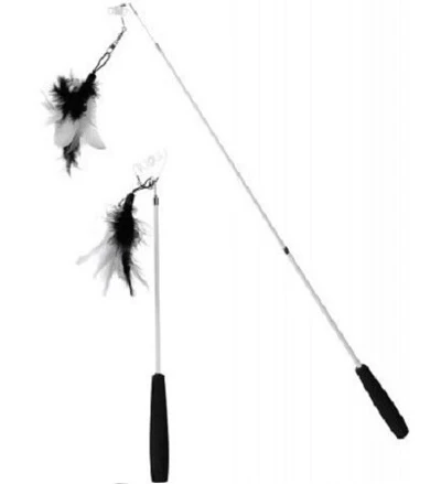 ebi Cat Fishing Rod Telescope Toy for Cats Black ebi Cat Fishing Rod Telescope Toy for Cats Black