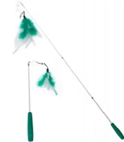 ebi Cat Fishing Rod Telescope Toy for Cats Green